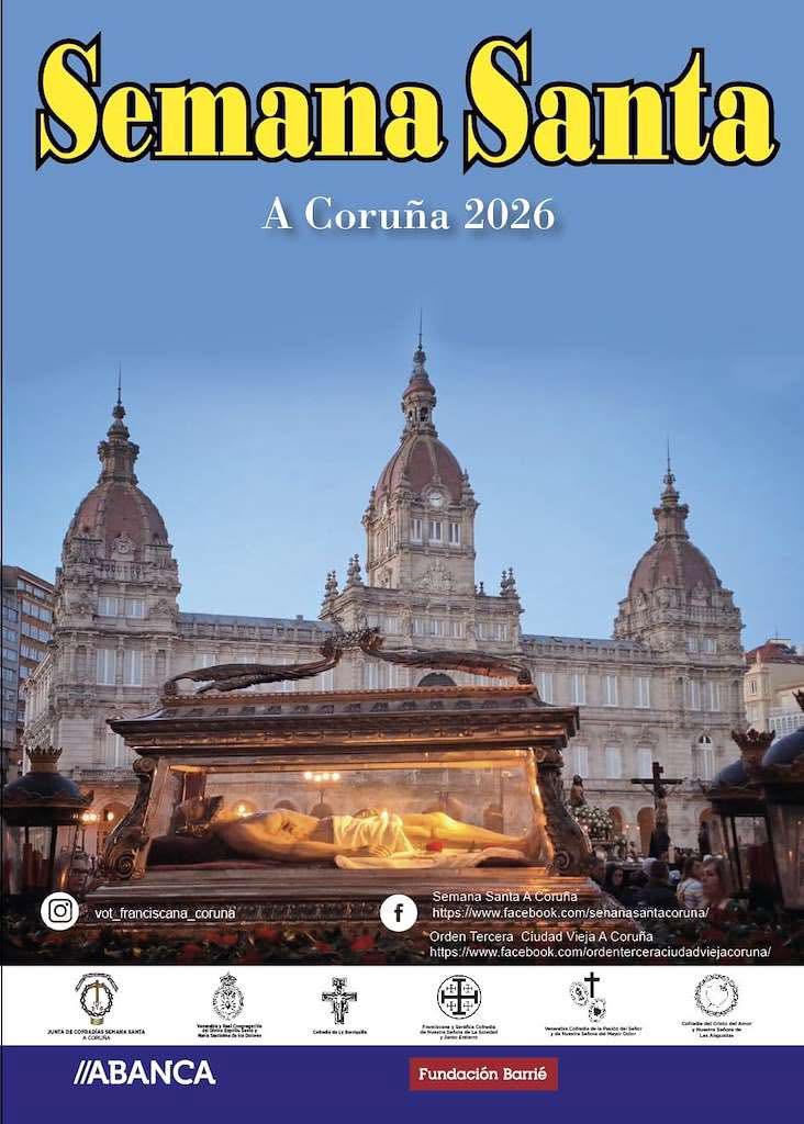 Cartel de Semana Santa en A Coruña 2026